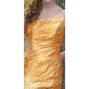 Mori Lee Giraffe ? Leopard ? Cheetah Print Formal Dress Homecoming Women's 5/6